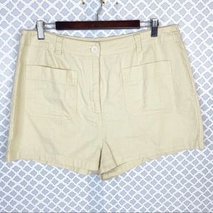 EUC ASOS Pale Yellow Pocket Front Cotton Shorts